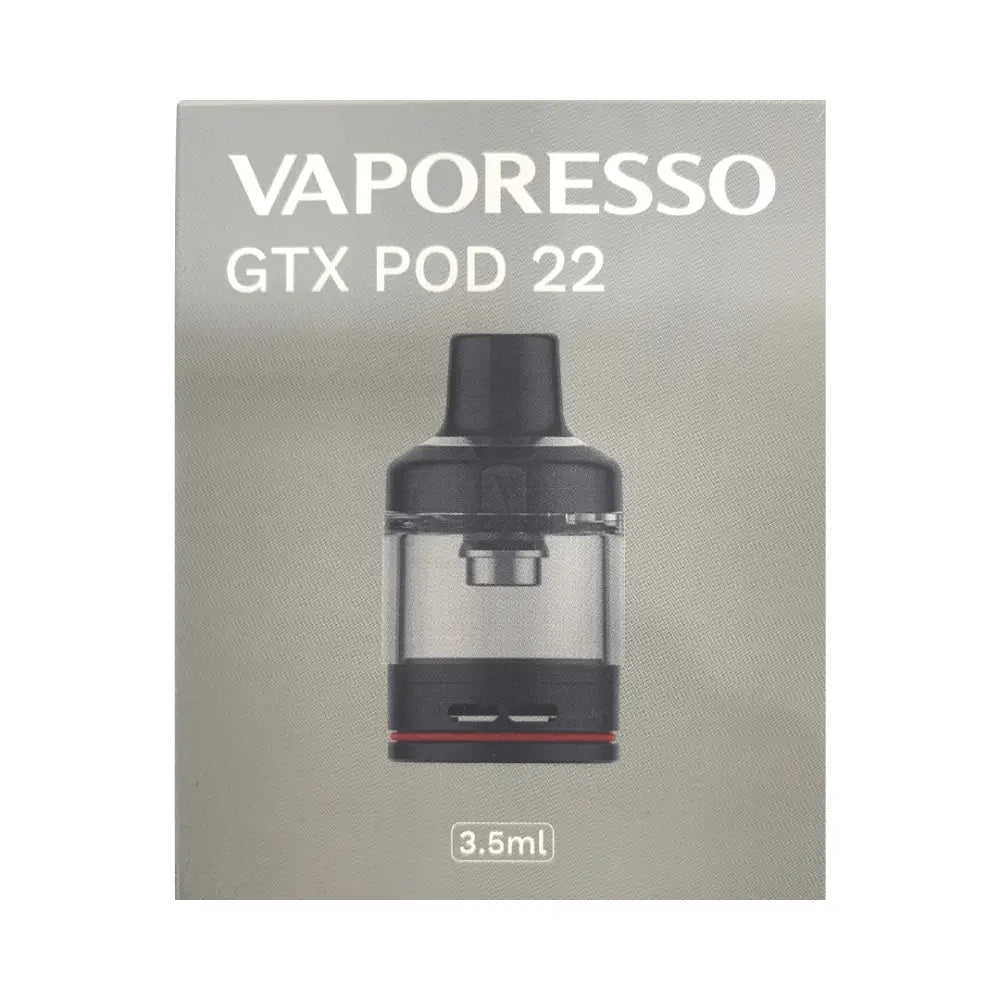 Vaporesso GTX 3.5ml black and clear vape pod with red accent band at Smokz Vape Store