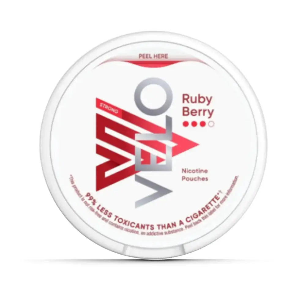 Velo Ruby Berry Nicotine Pouches.