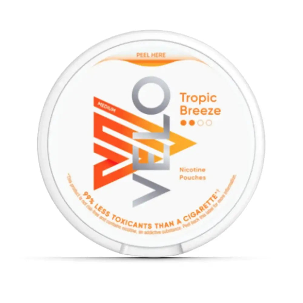 Velo Tropical Breeze Nicotine Pouches.