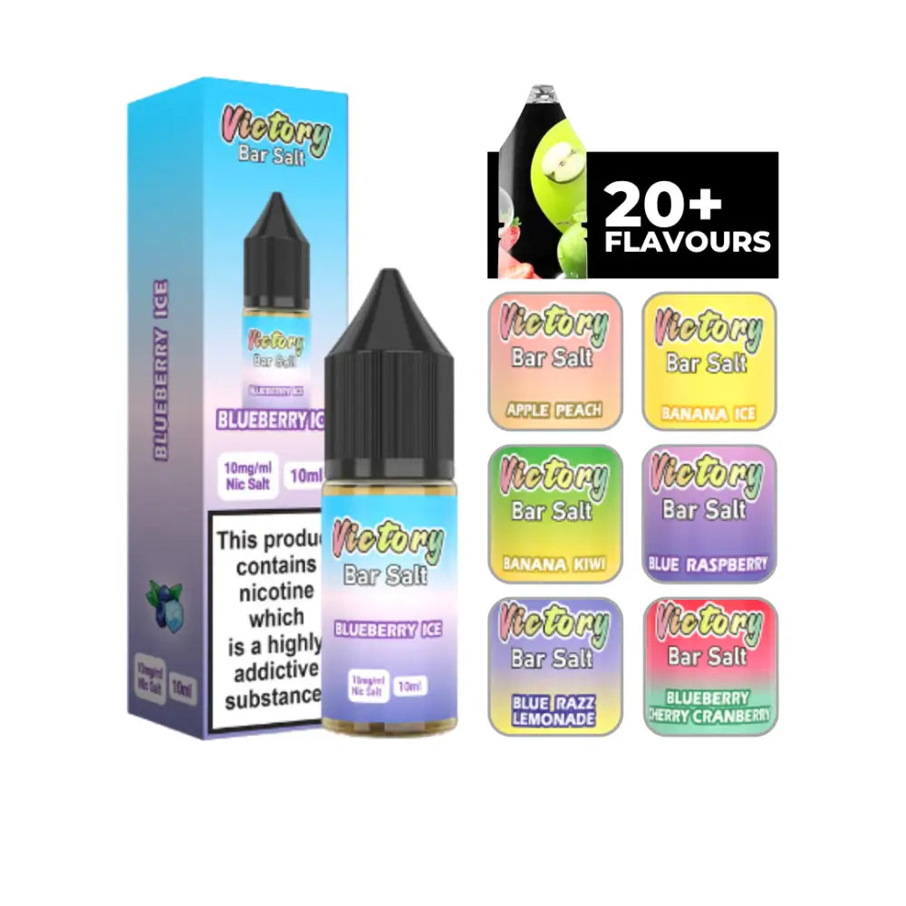 Victory Juice Blueberry Ice Salt 10ml E-Liquid with various fruit flavors