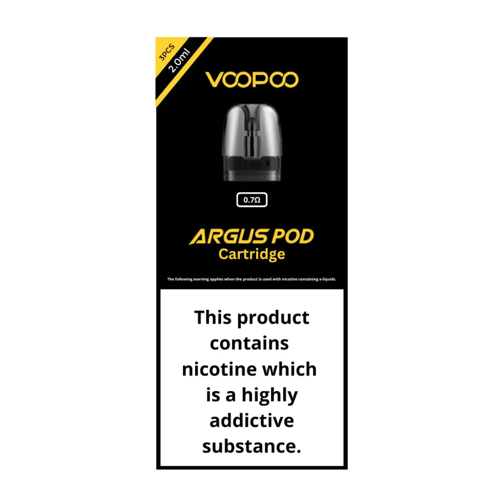 VooPoo Argus Pod Cartridge with nicotine for Voopoo Argus replacement pods at Smokz Vape Store