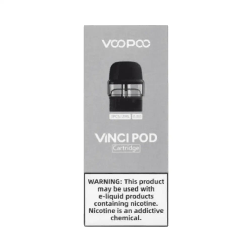 Rectangular Voopoo Vinci cartridge replacement box for vape pod at Smokz Vape Store