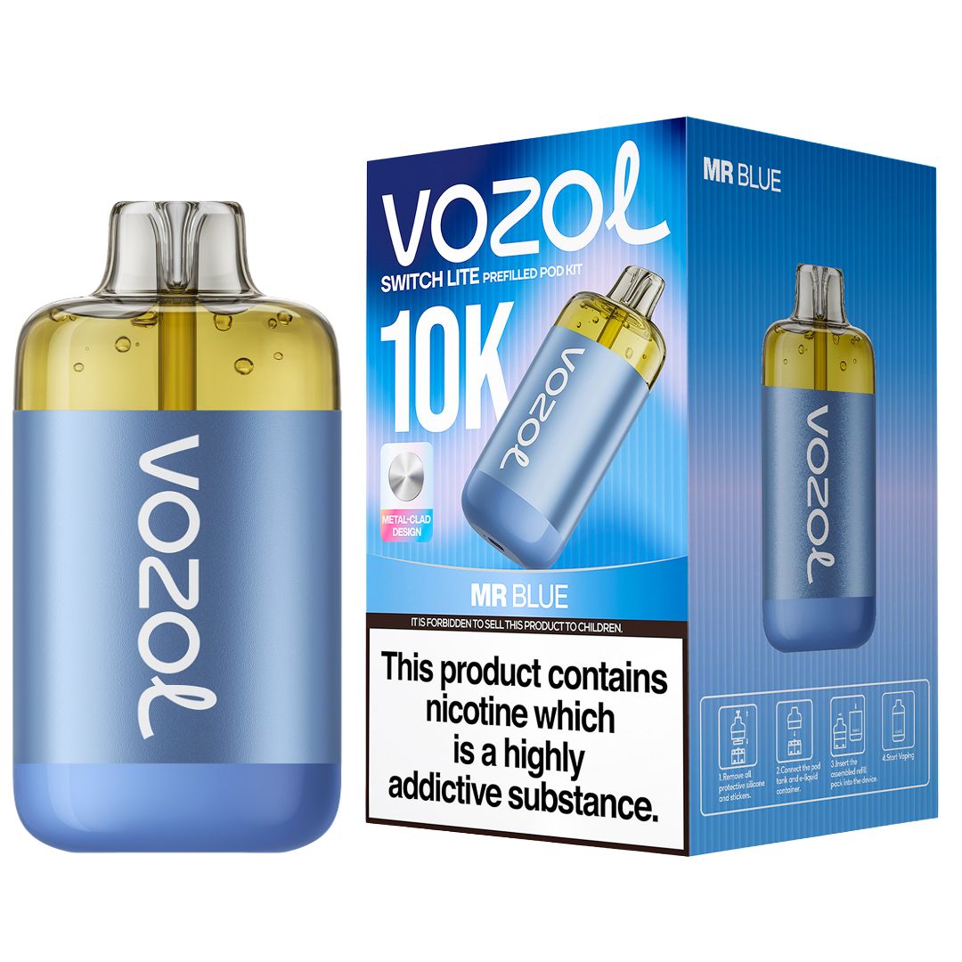 Vozol 10k Switch Lite Prefilled Pod Kit Mr Blue