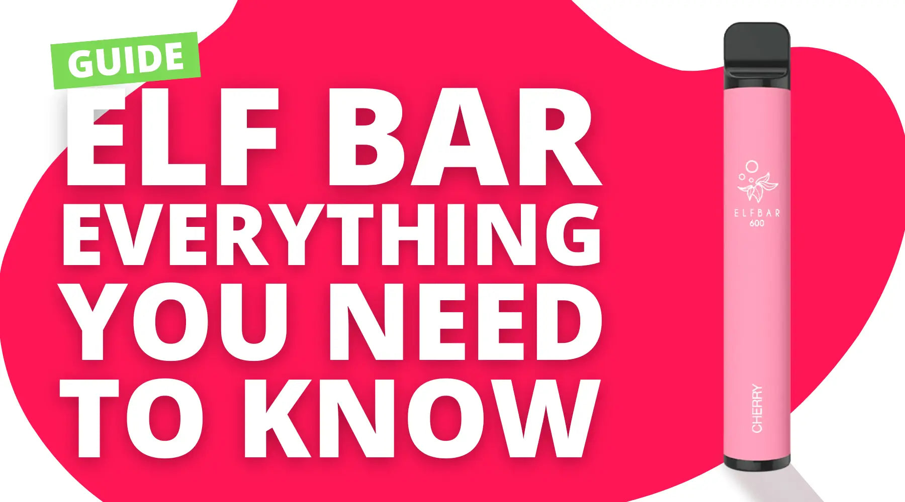 Pink Elf Bar vape pen from Smokz Vape Store featuring £10 Nic Salt for safe vaping