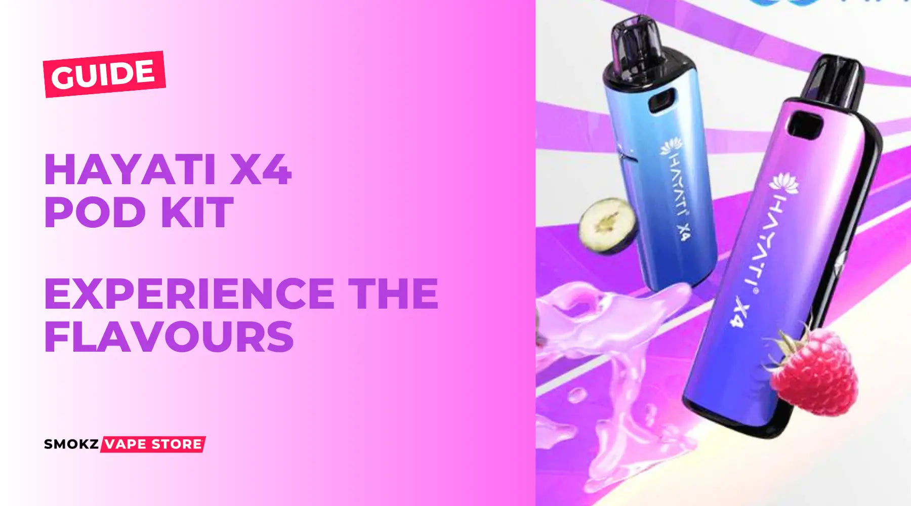 Sleek colorful Hayati X4 Pods refillable pod vape kit for modern vaping enthusiasts