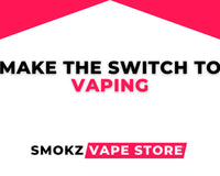 Promotional graphic for Lost Mary Nic Salt Vape Juice Flavours encouraging switching to vaping