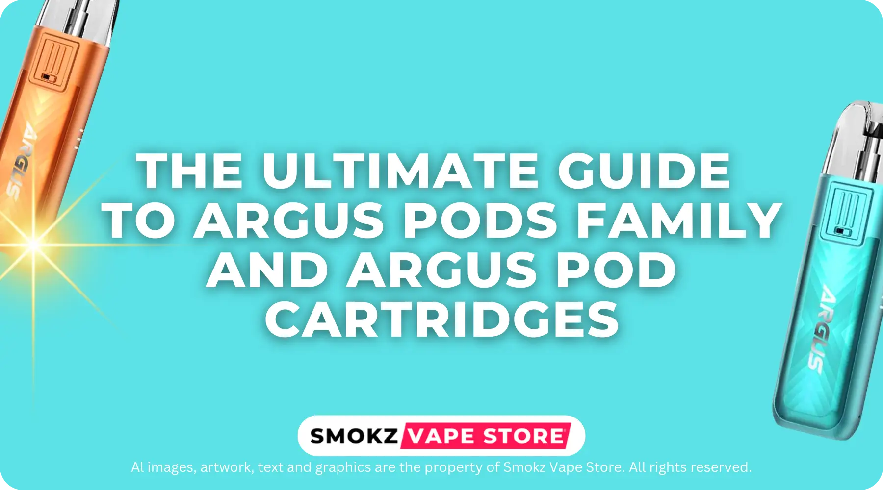 Image showing a guide to Voopoo Argus Pod and Argus Pod Cartridge options for vaping excellence