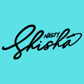 Image of Nasty Shisha E-Liquid Series logo on light blue background for £10 Nic Salt collection