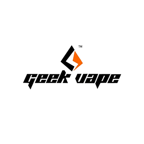 Black and orange Geekvape logo with lightning bolt, representing premium Geek Vape coils and 50ml e-liquids