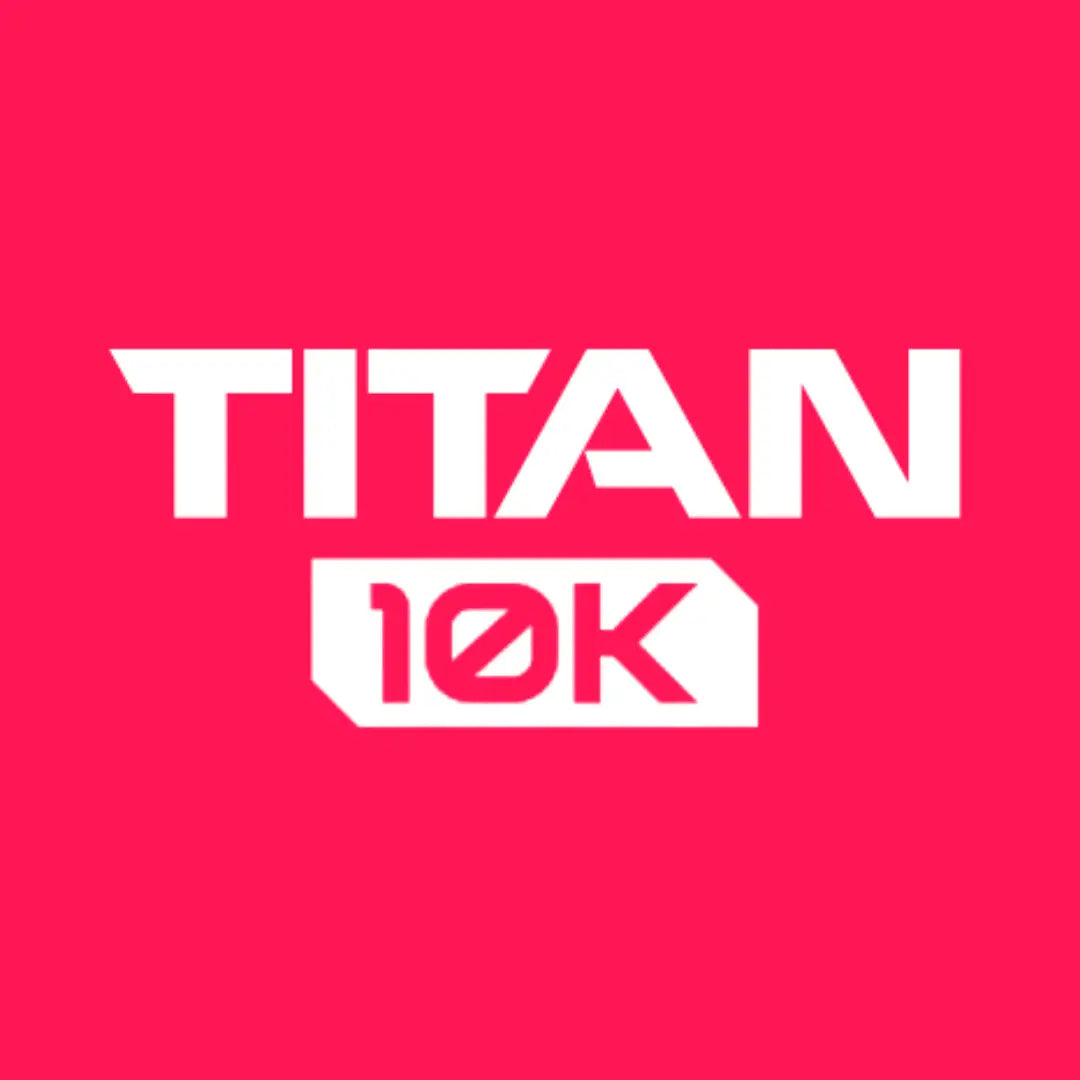 Crimson red TITAN 10K vape banner with white text in Titan 10K Vape Collection