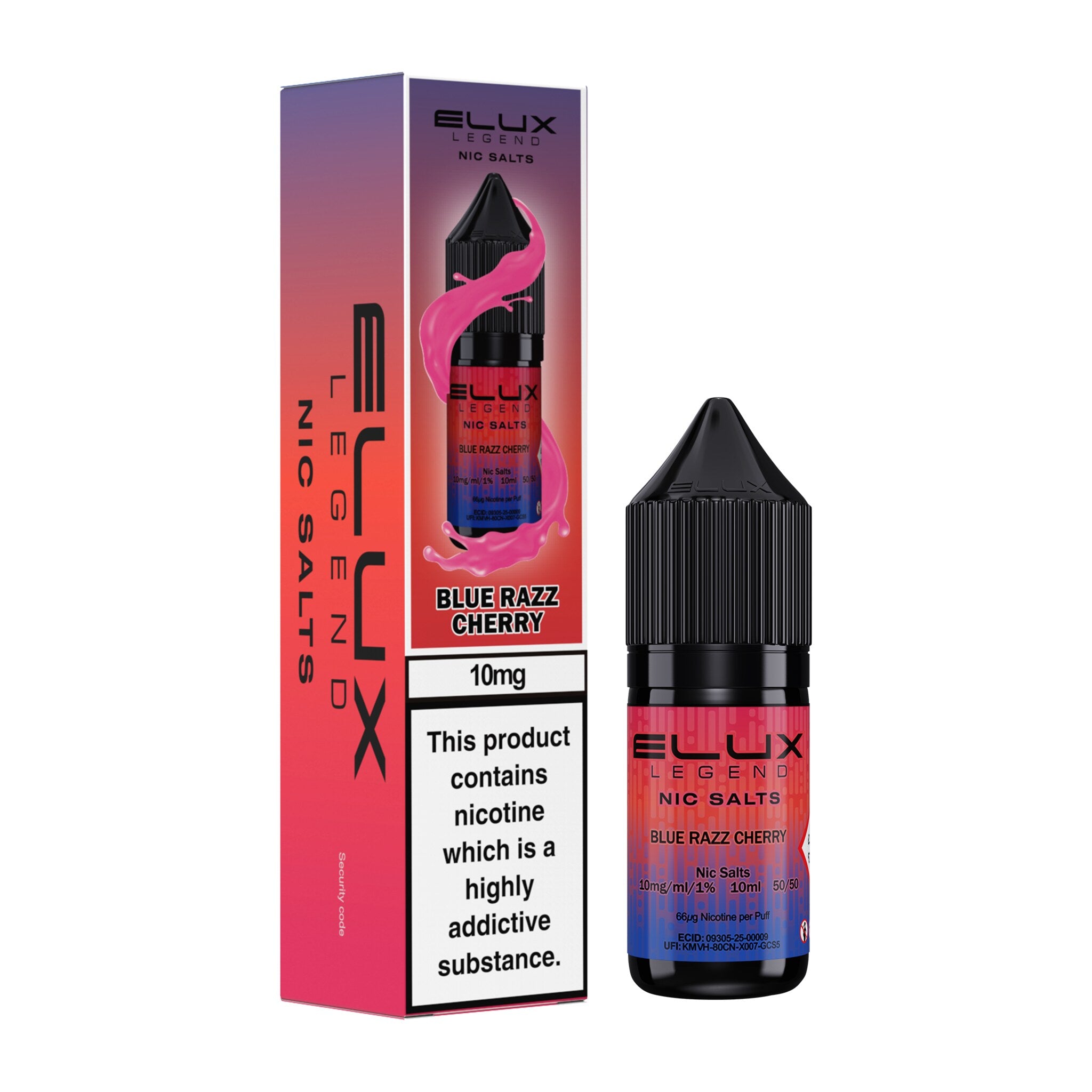 Elux Legend Blue Razz Cherry Nic Salt E-Liquid 10ml