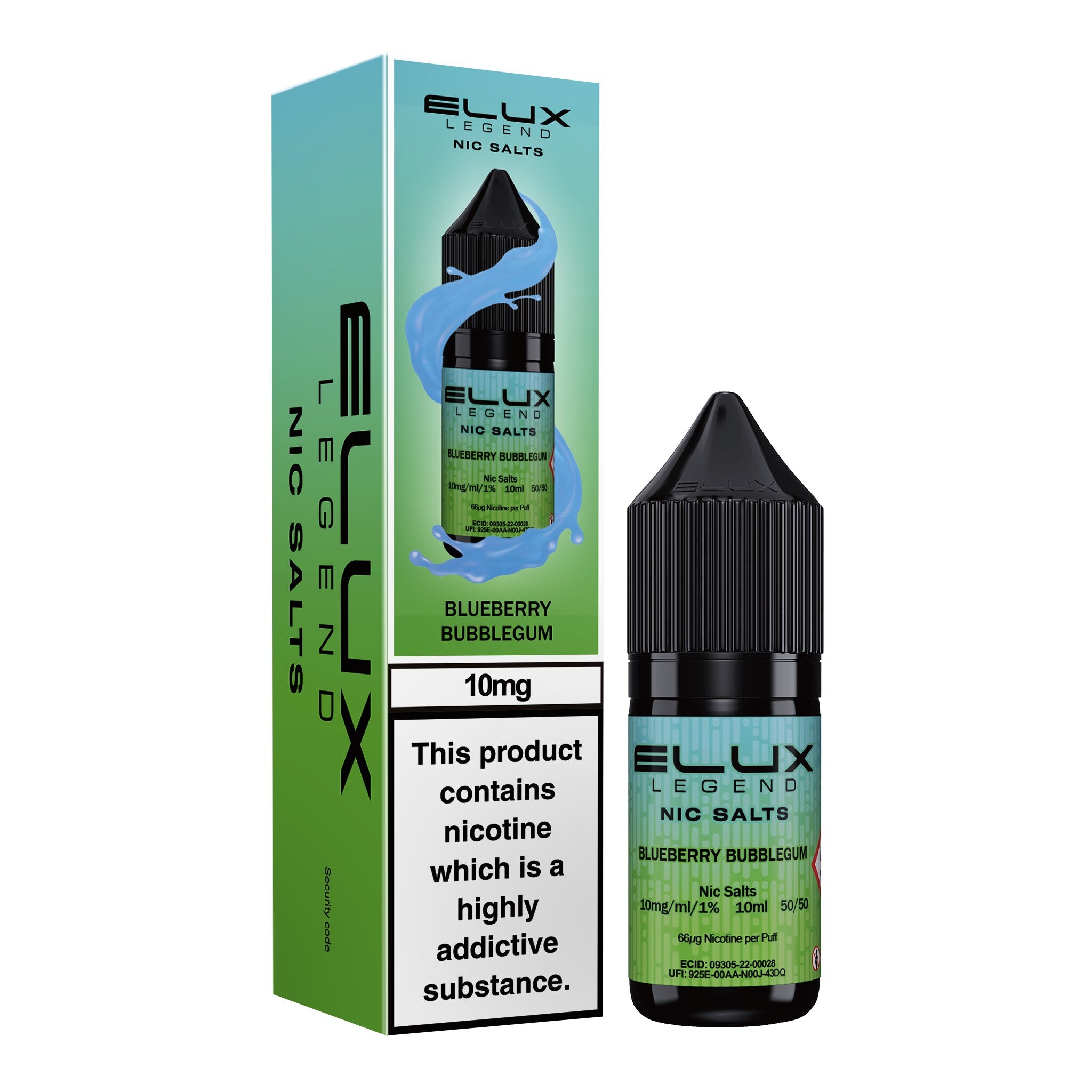 Elux Legend Blueberry Bubblegum Nic Salt E-Liquid 10ml