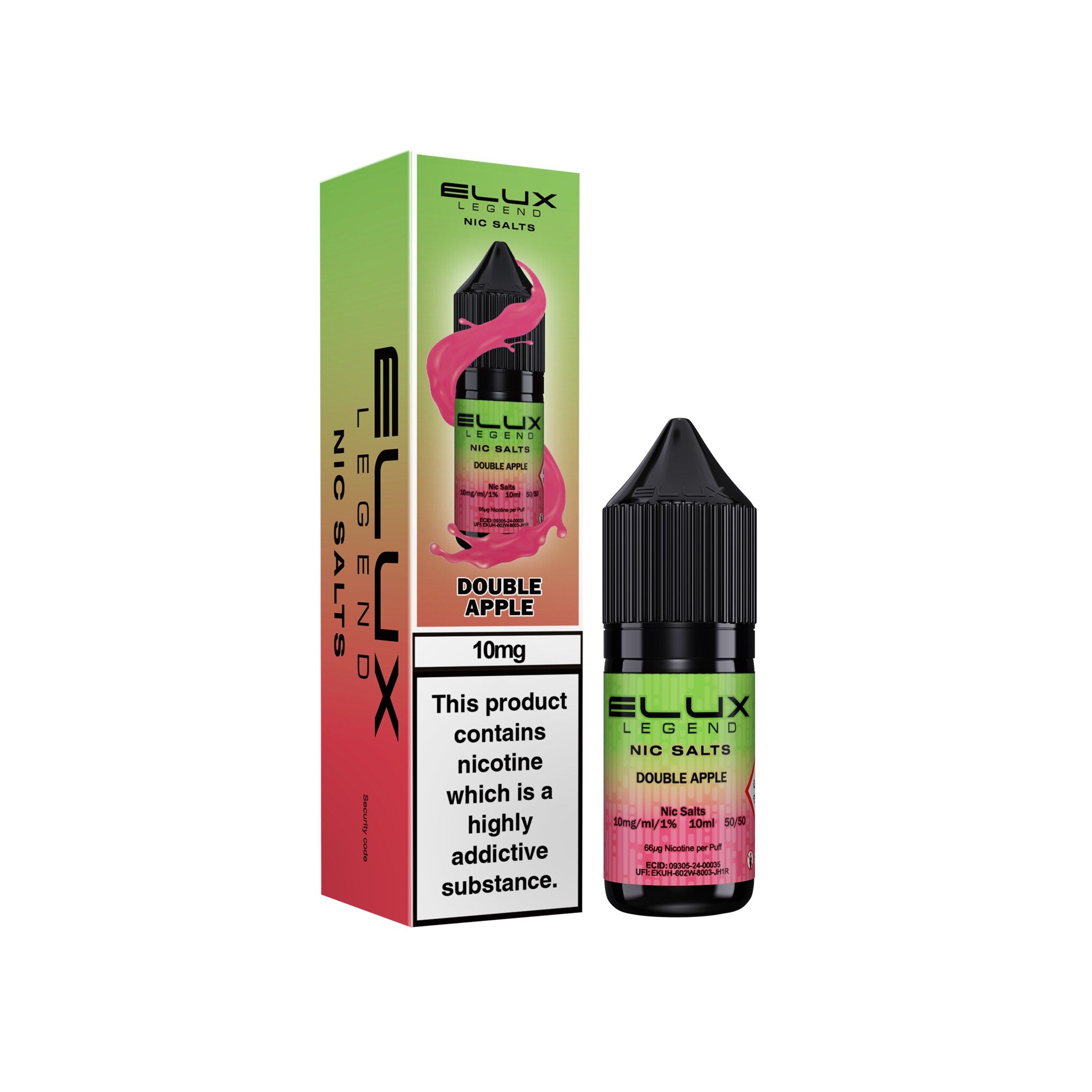 Elux Legend Double Apple Nic Salt E-Liquid 10ml