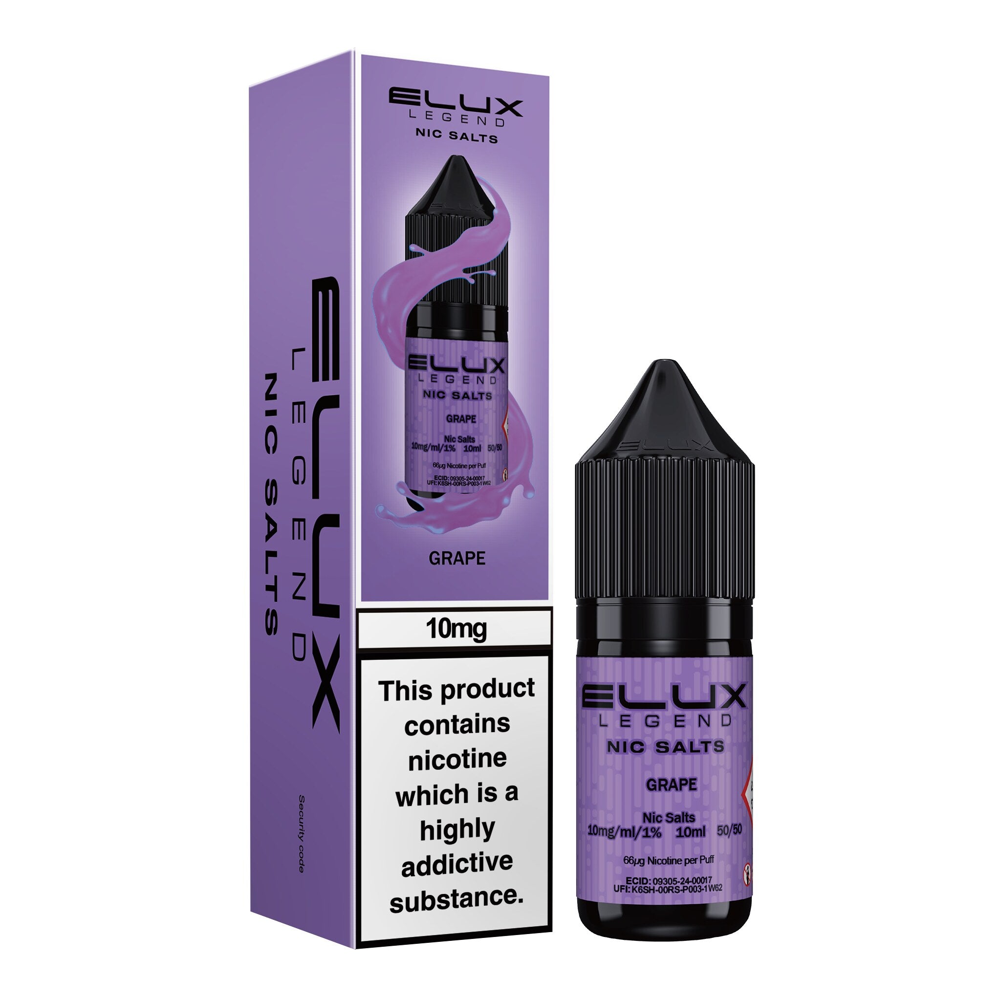 Elux Legend Grape Nic Salt E-Liquid 10ml