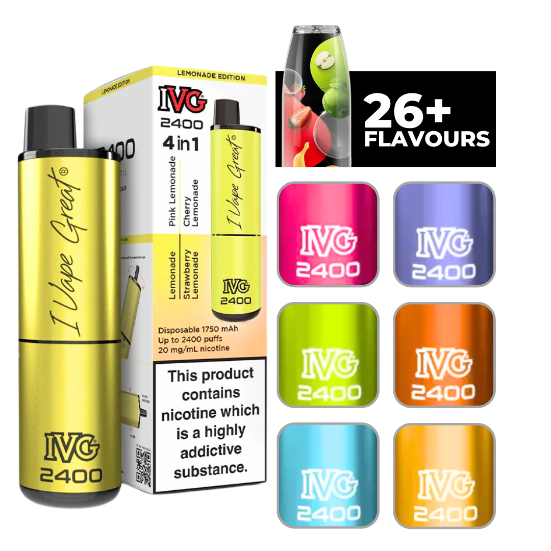 IVG 2400 Lemonade Edition Disposable Vape Pod.