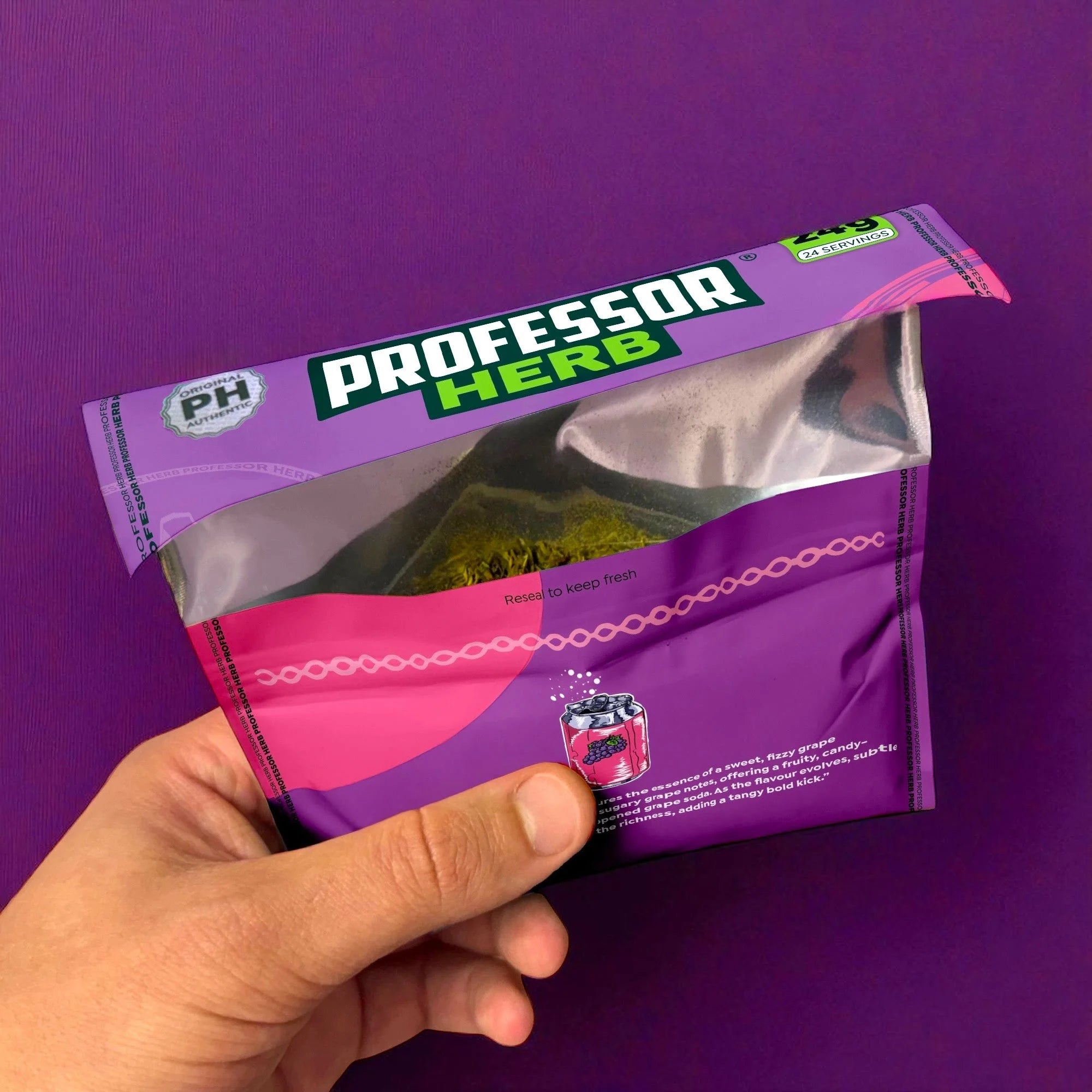 Professor Herb Premium Hemp Blend Grape Soda