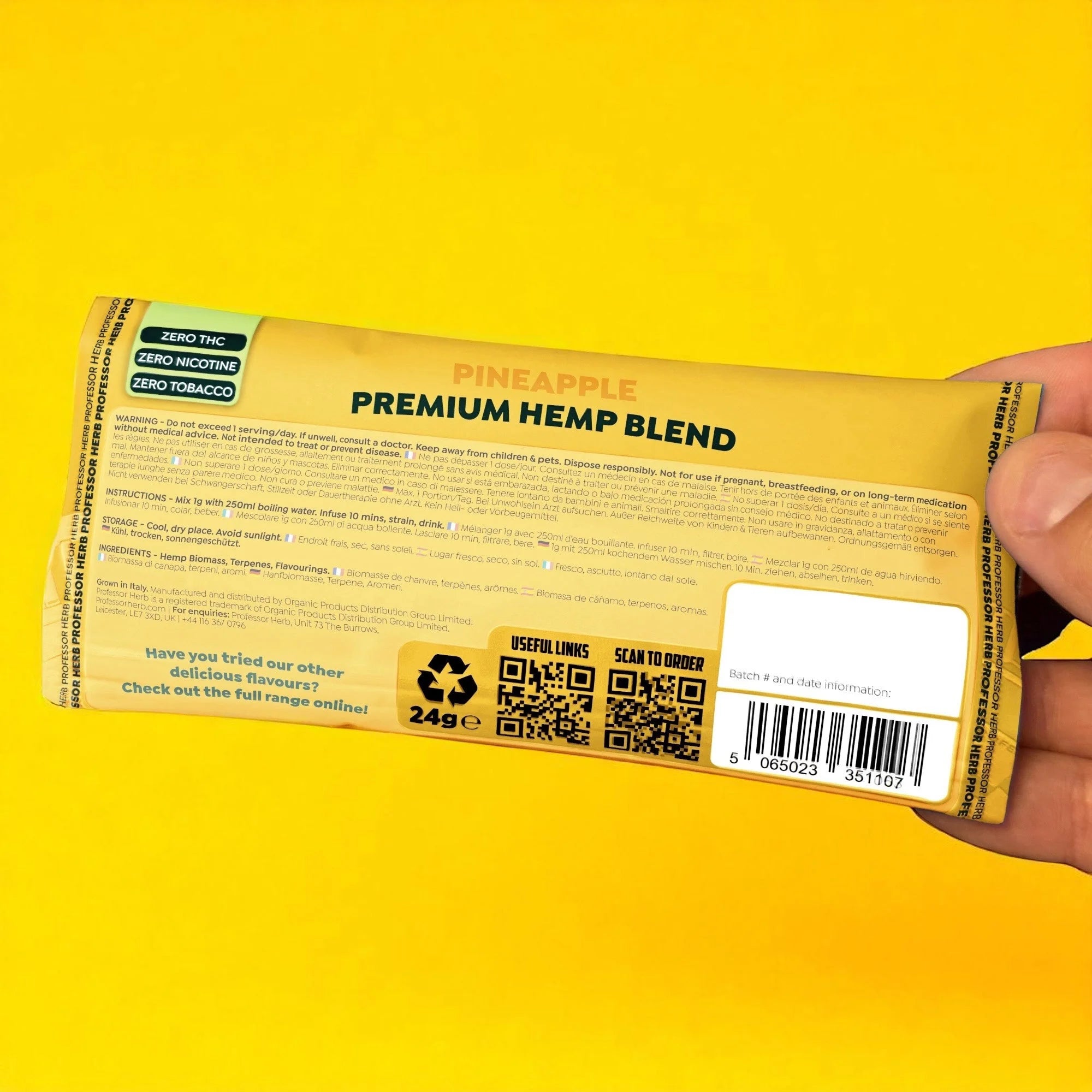 Professor Herb Premium Hemp Blend Pineapple
