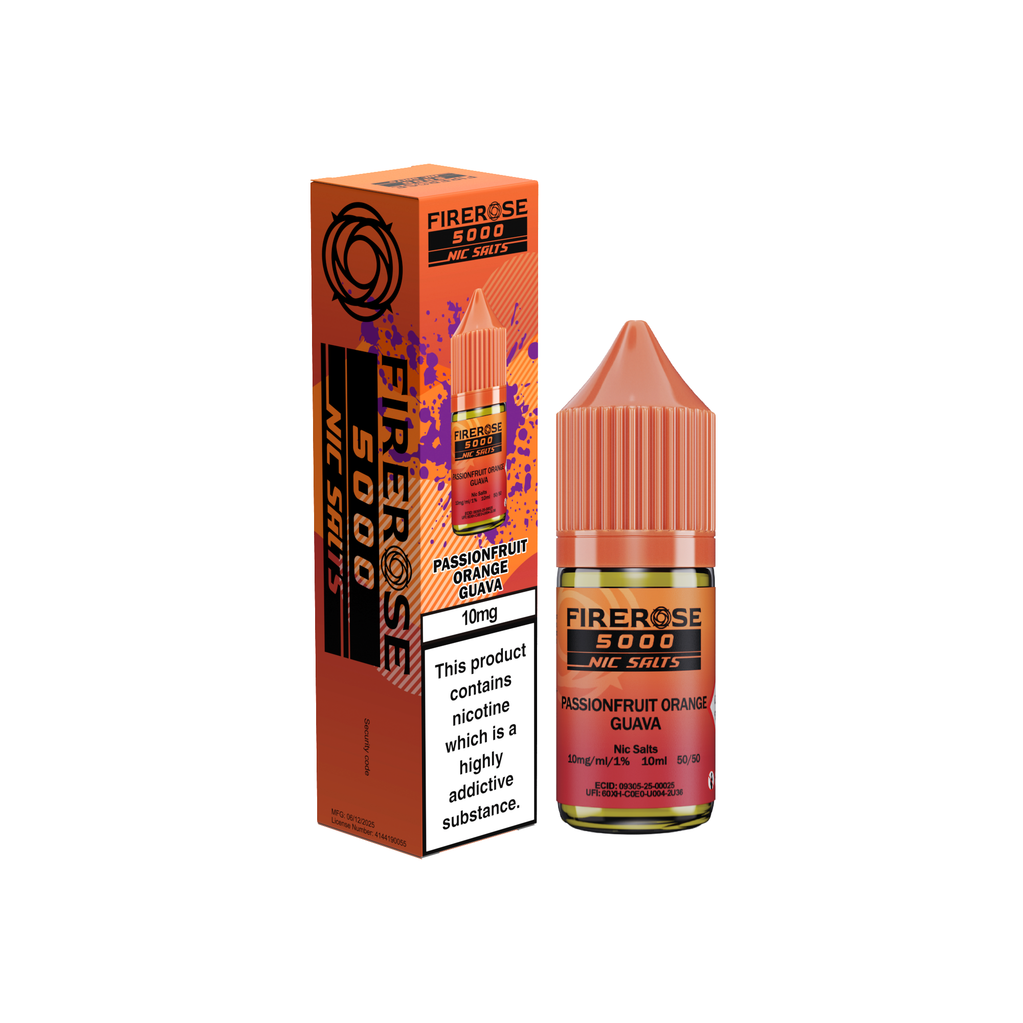 Firerose 5000 Passionfruit Orange Guava Nic Salt E-Liquid