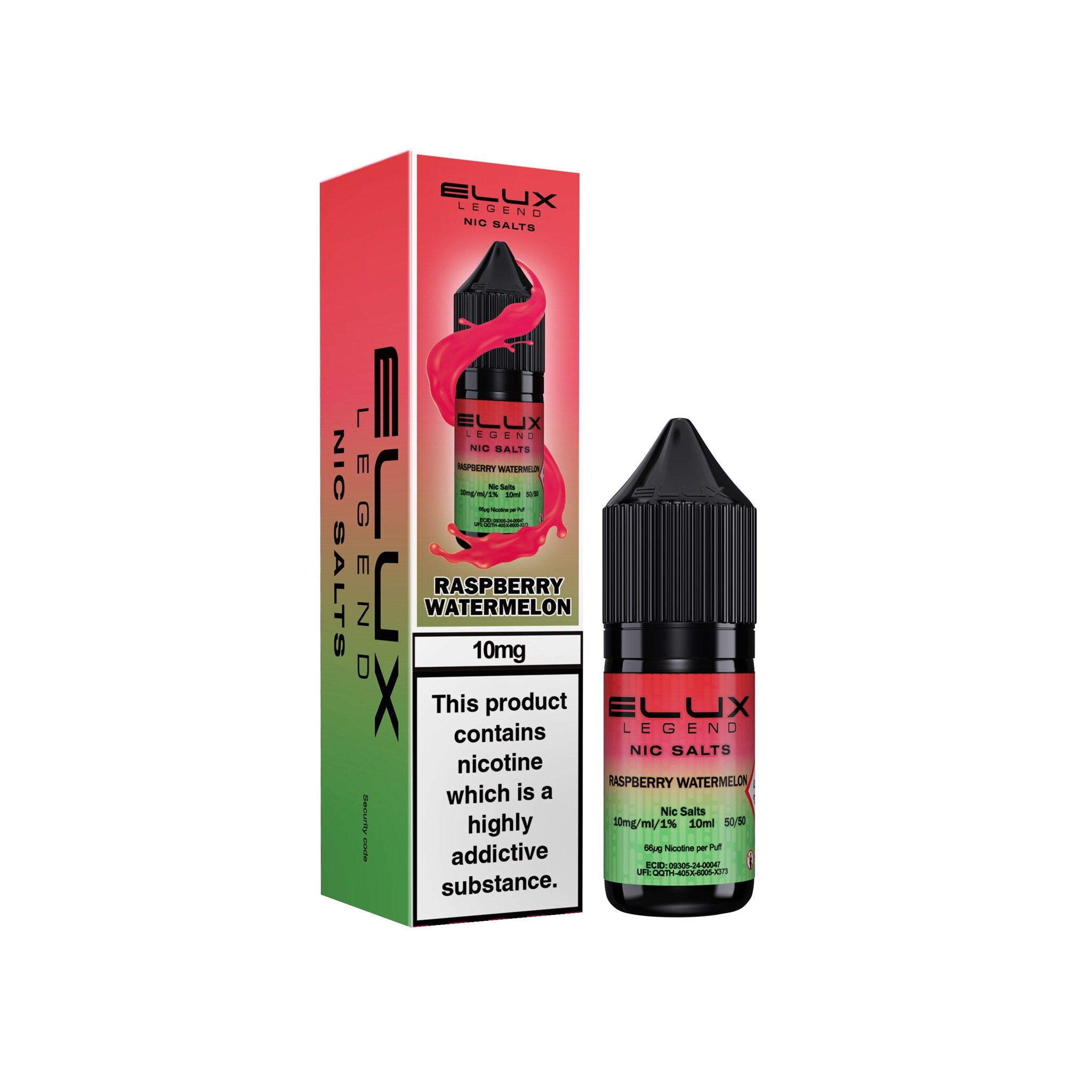Elux Legend Raspberry Watermelon Nic Salt E-Liquid 10ml