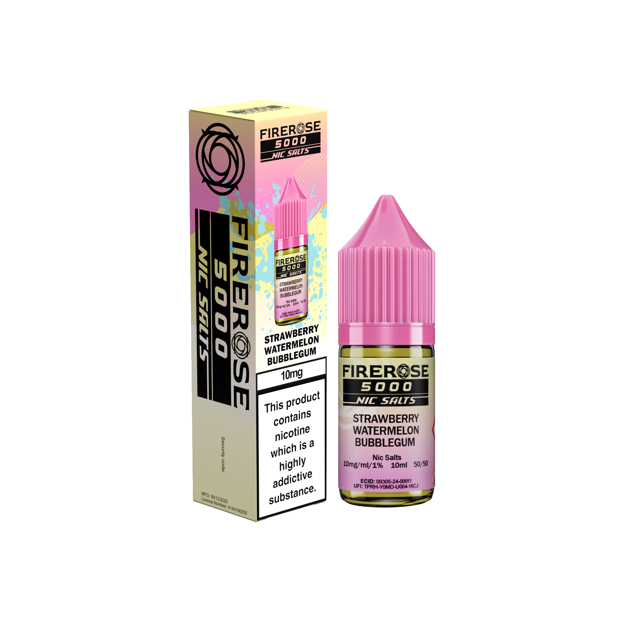 Firerose 5000 Strawberry Watermelon Bubblegum Nic Salt E-Liquid