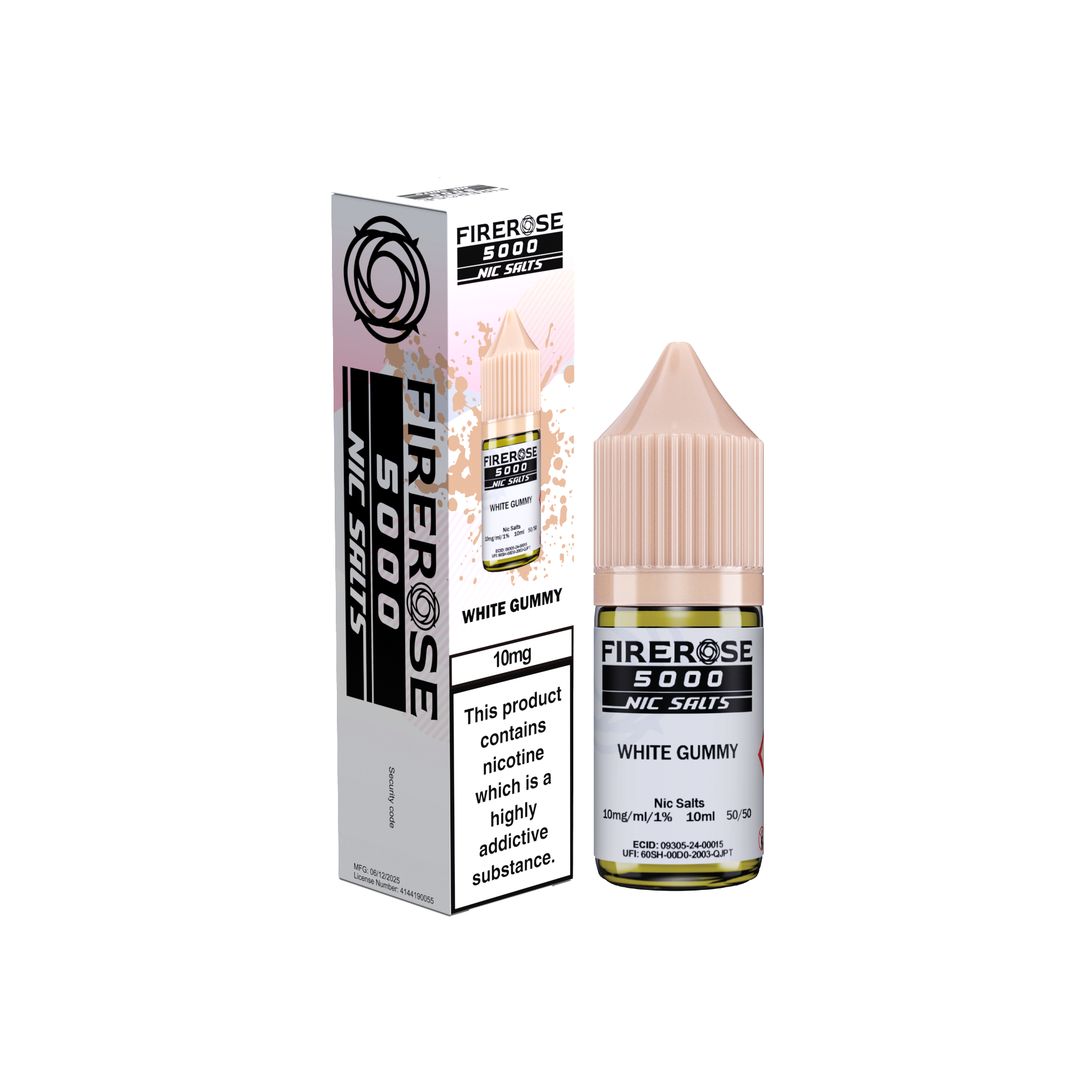 Firerose 5000 White Gummy Nic Salt E-Liquid