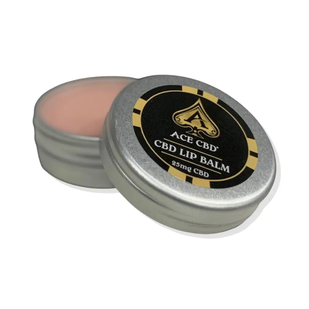 ACE CBD 15ml Strawberry Flavored Lip Balm with 25mg CBD Opened.