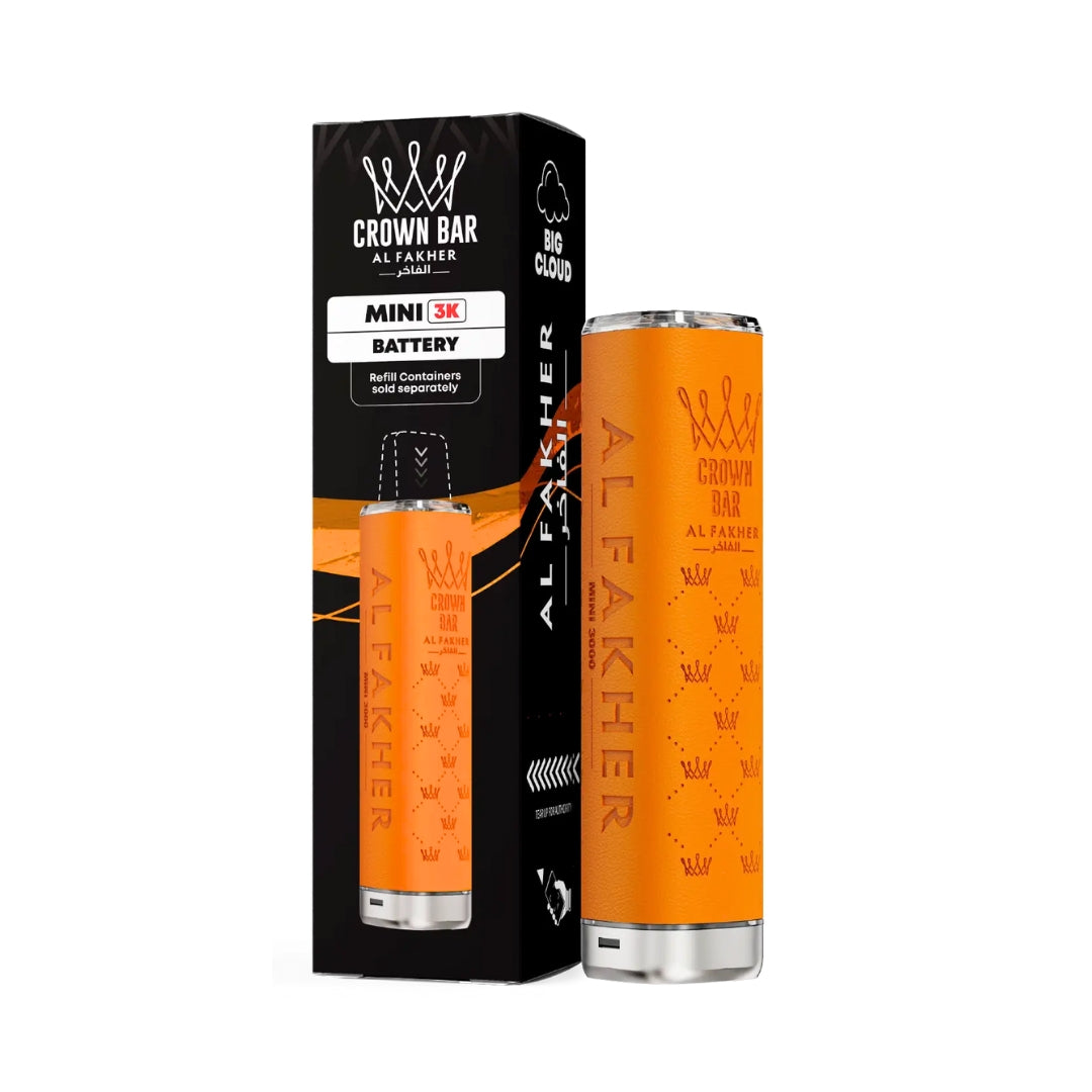Al Fakher Crown Bar Mini 3K Battery Device Tile Orange