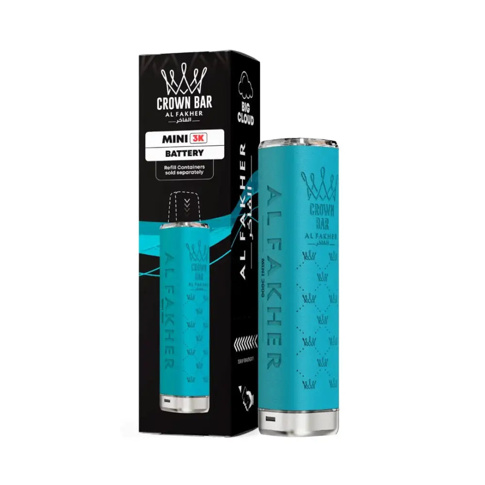 Al Fakher Crown Bar Mini 3K Battery Device Tile Light Blue.
