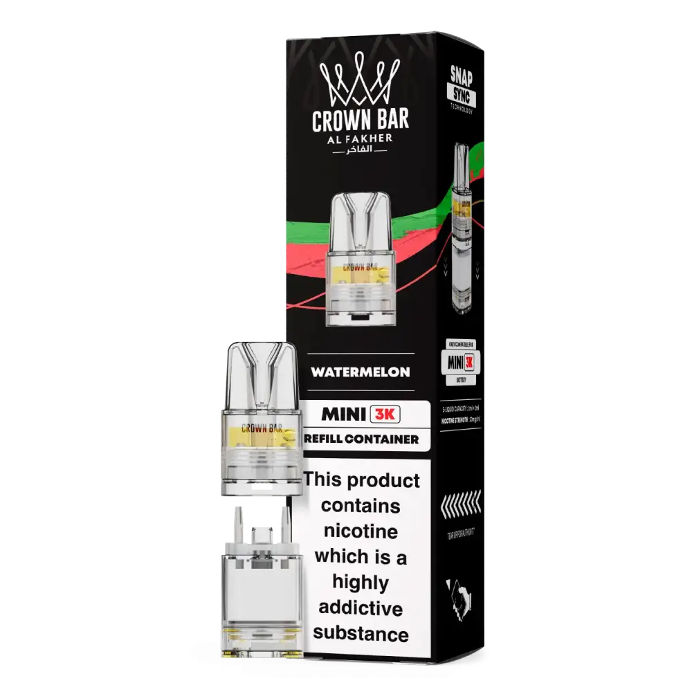 Al Fakher Crown Bar Mini 3K Refill Pods | 3000 Puffs | Smokz Al Fakher Crown Bar Mini 3K Refill Pods | 3000 Puffs | Smokz