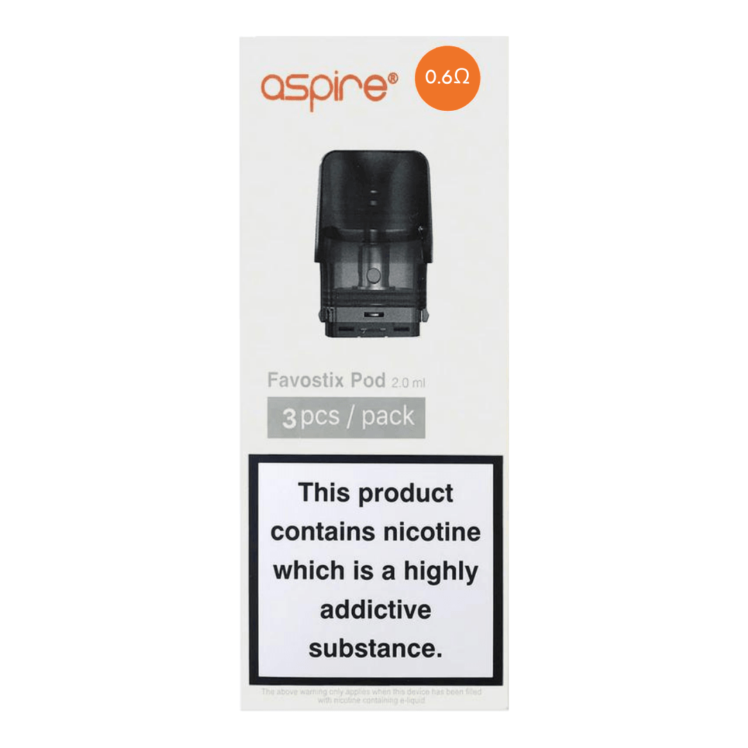 Aspire Favostix Replacement Pods - 0.6 Ohm - Refillable Pods