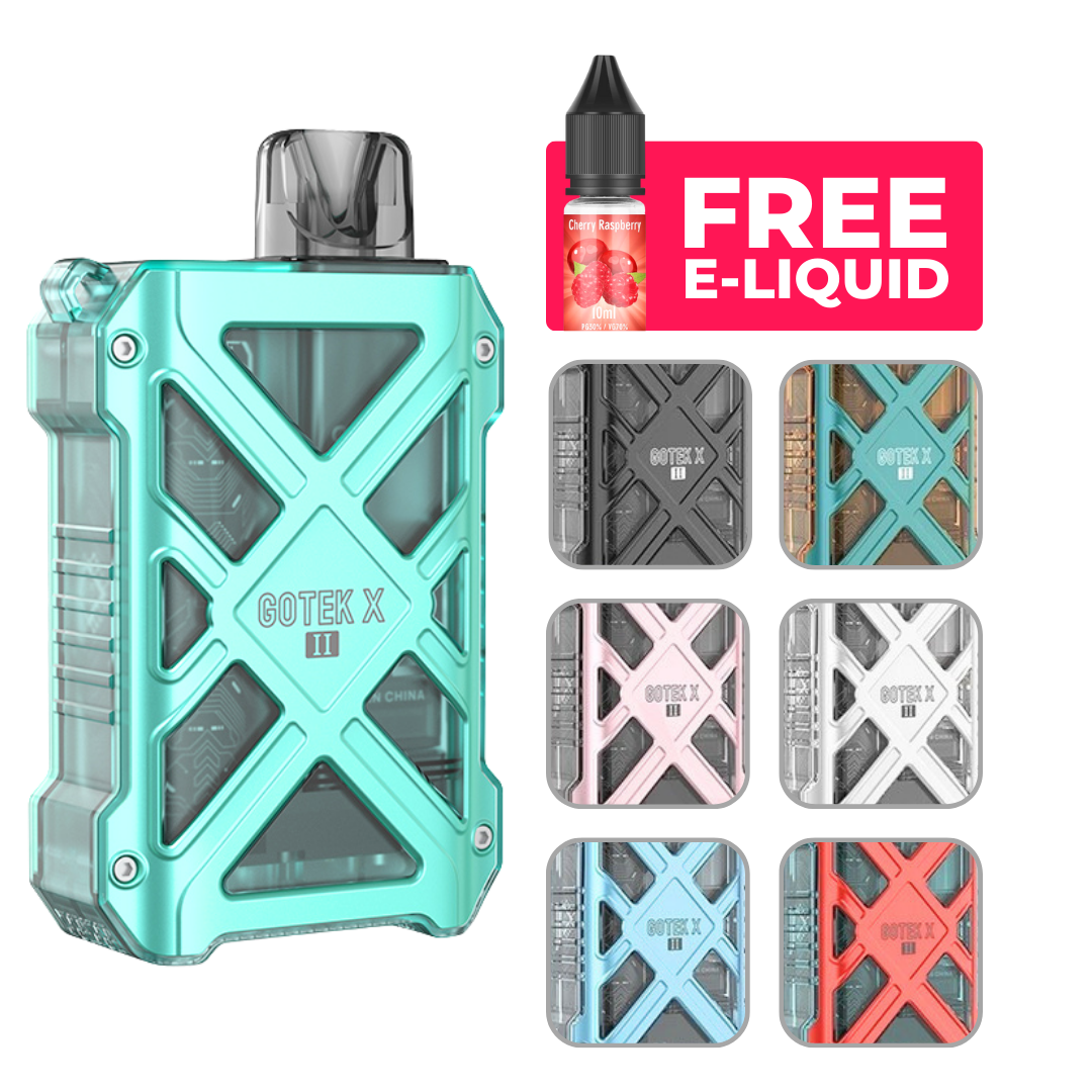 Aspire Gotek X 2 Vape Kit With Free E-Liquid And Box, Perfect For Mtl Vaping