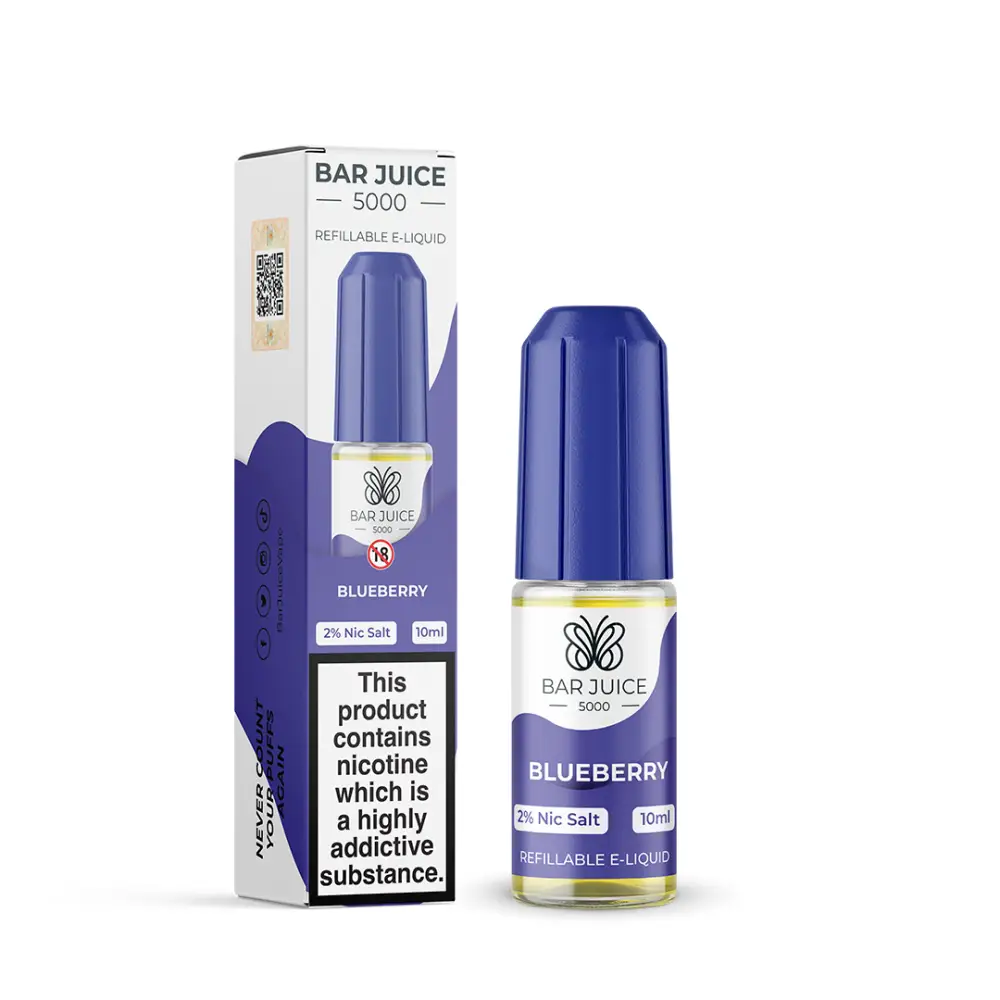 Bar Juice 5000 Blueberry Nic Salt - 10ml - CLEARANCE.