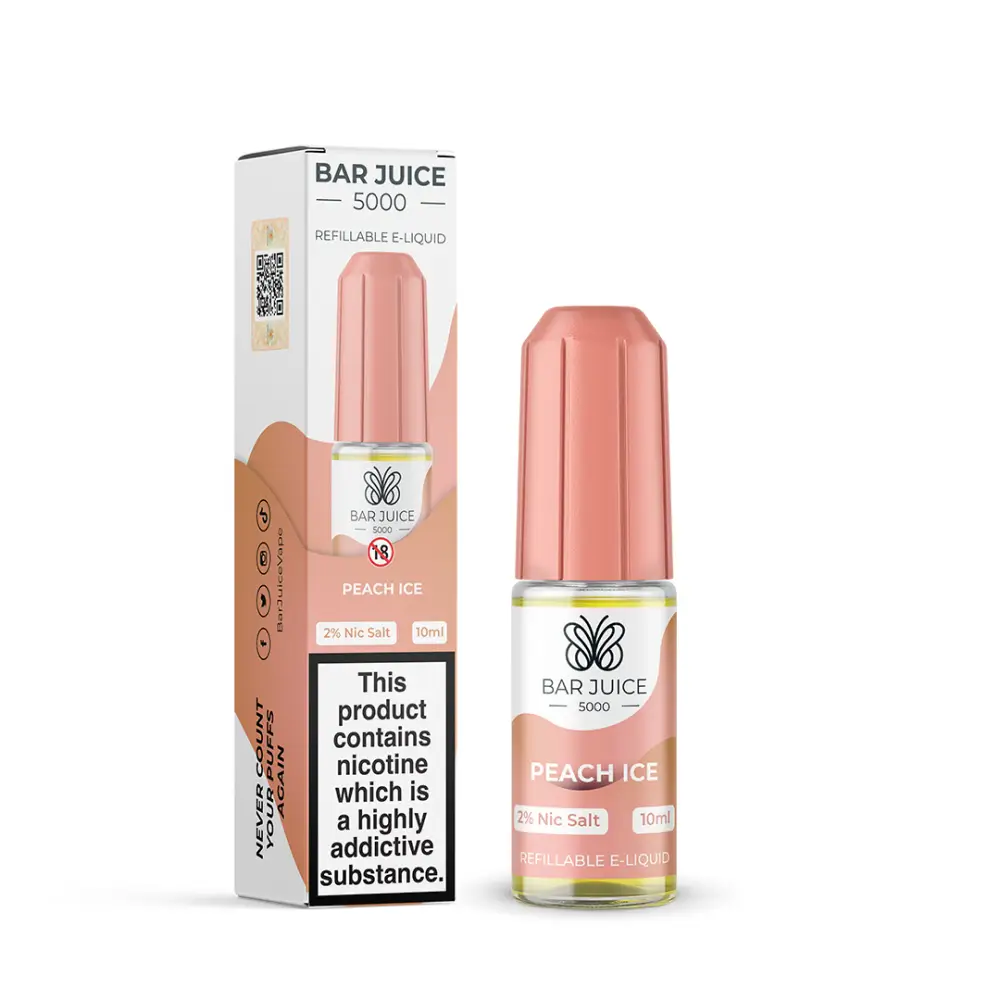 Peach Ice Bar Juice 5000 Vape E-Liquid - Smokz Vape Store