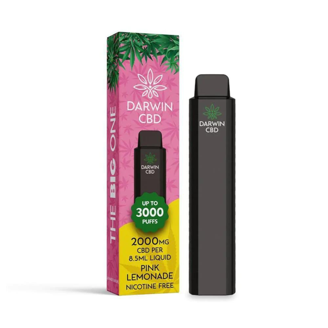 Darwin CBD Disposable 2000mg 3000 Puff Pink Lemonade