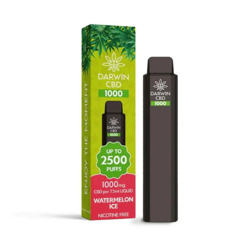 Darwin CBD Disposable Vape 1000mg 2500 Puff Watermelon Ice