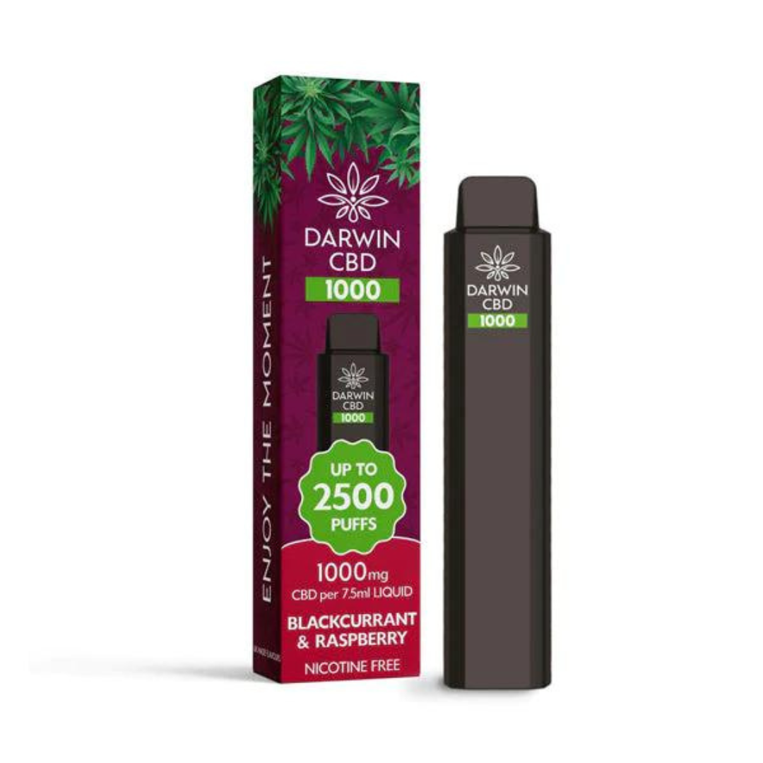 Darwin CBD Disposable Vape 1000mg 2500 Puff Blackcurrant Raspberry