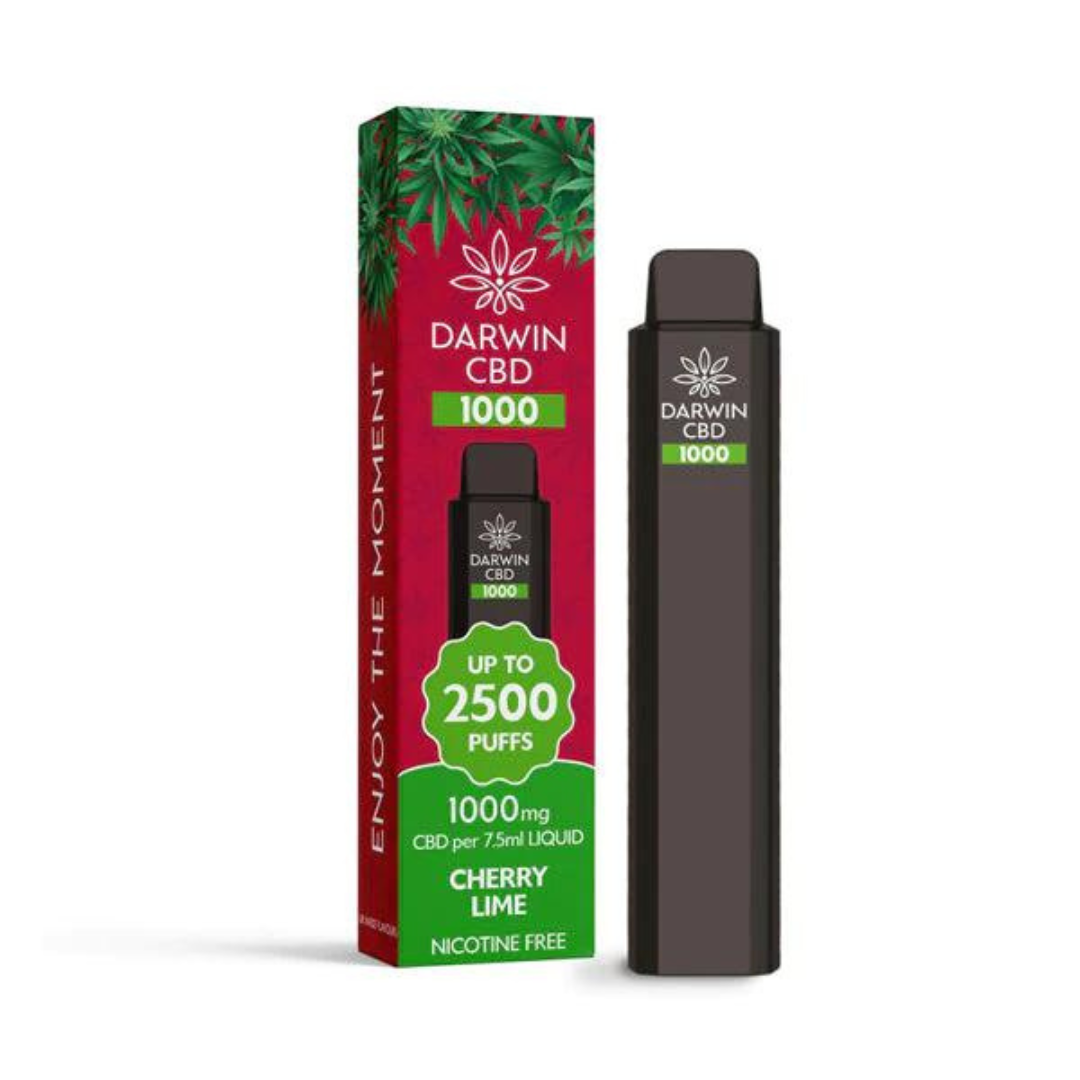 Darwin CBD Disposable Vape 1000mg 2500 Puff Cherry Lime