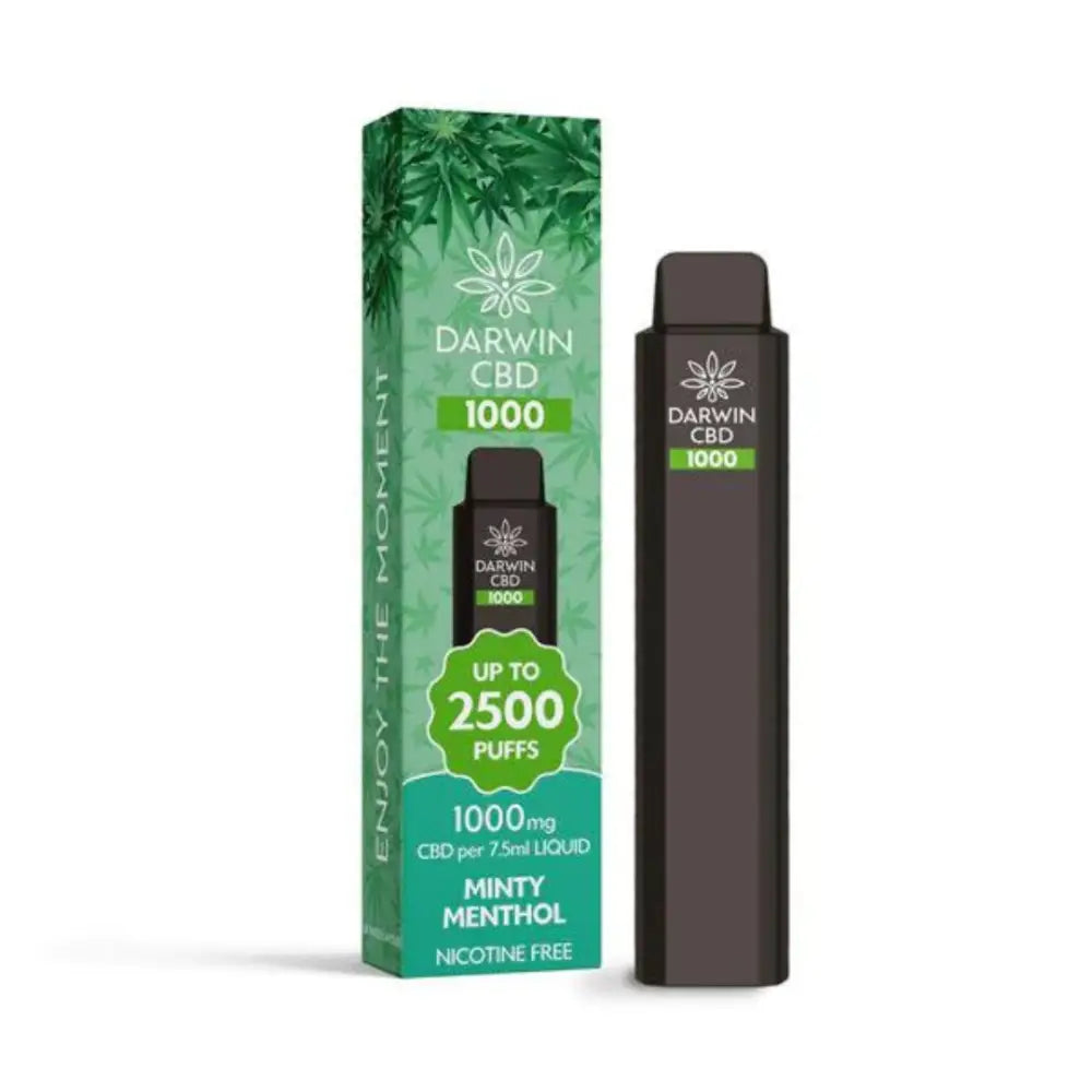 Darwin CBD Disposable Vape 1000mg 2500 Puff Minty Menthol