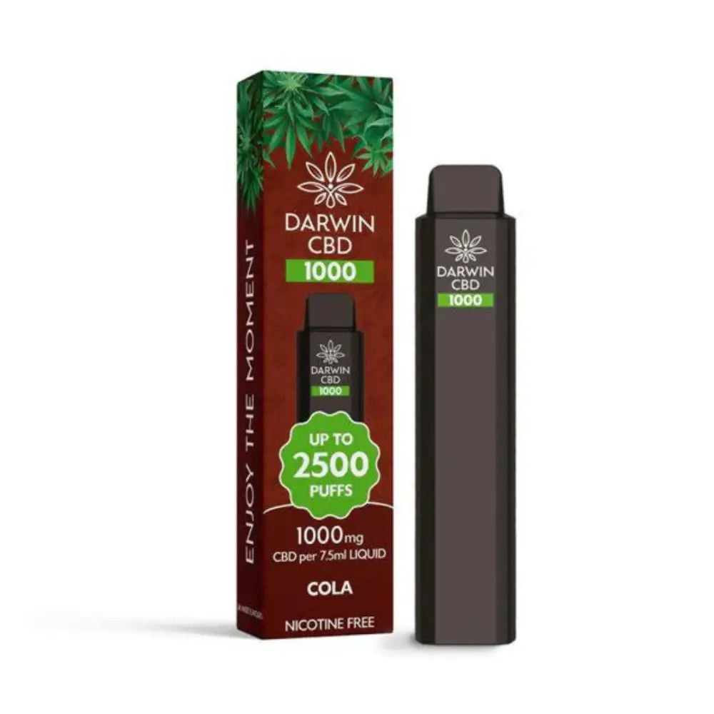 Darwin CBD Disposable Vape 1000mg 2500 Puff Cola