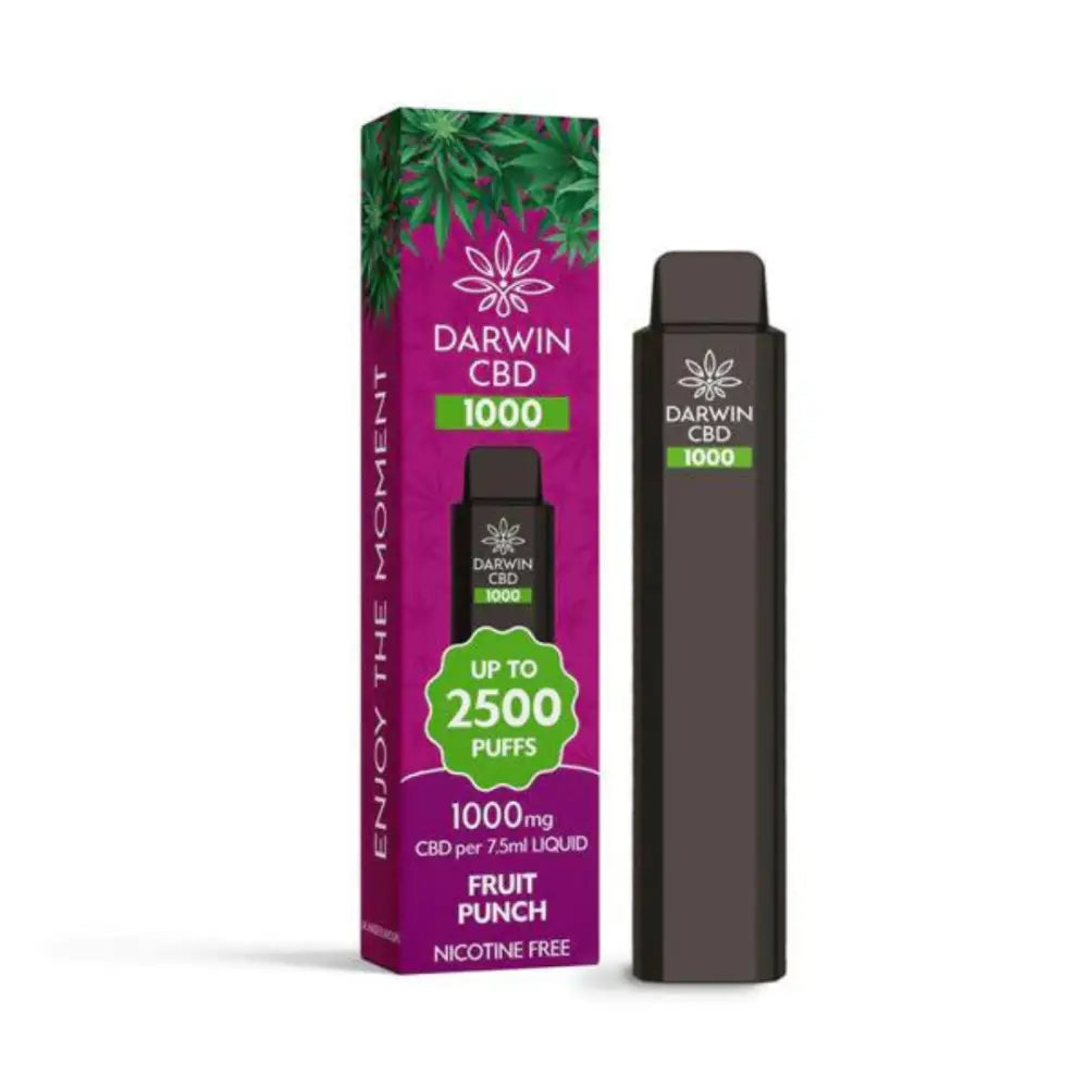 Darwin CBD Disposable Vape 1000mg 2500 Puff Fruit Punch