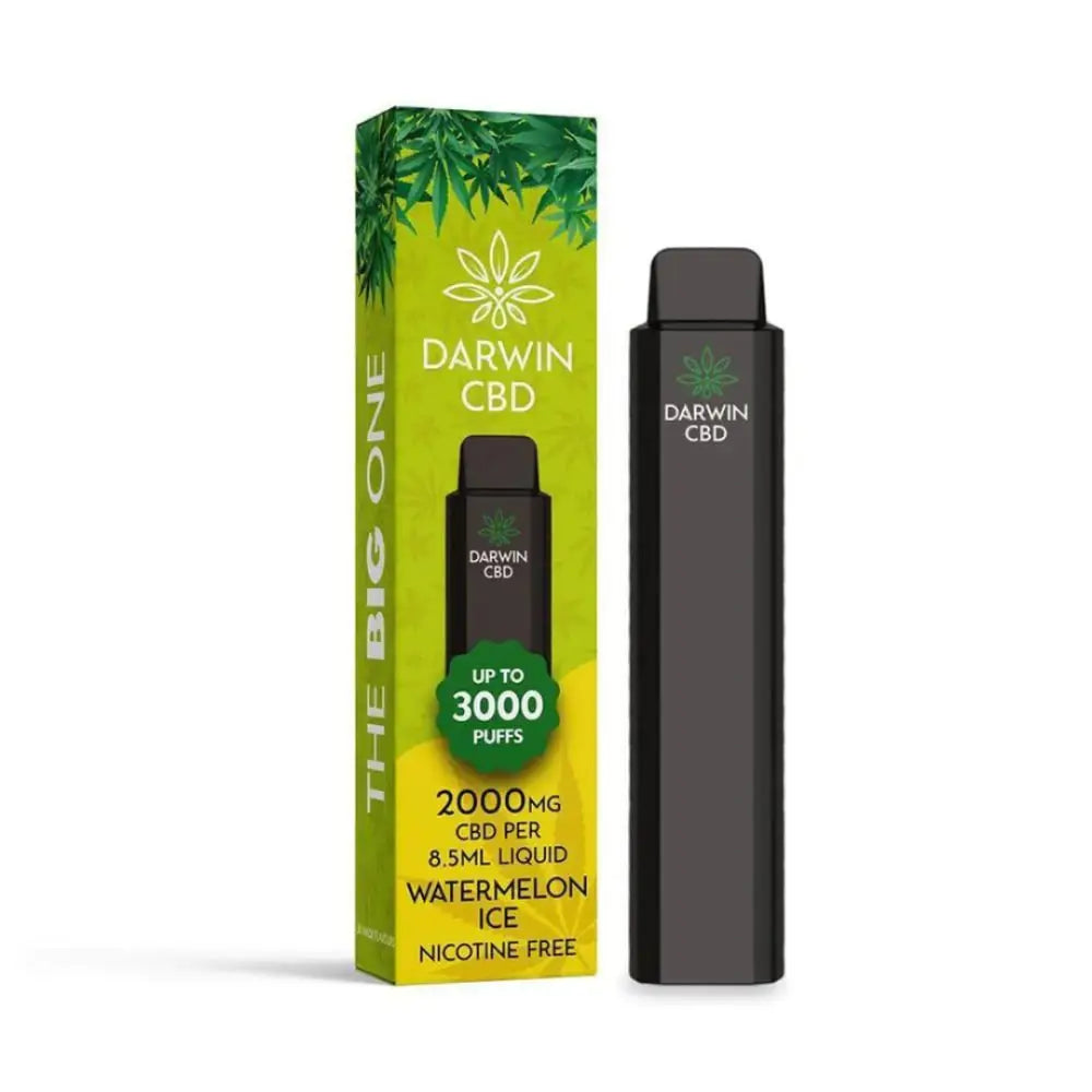 Darwin CBD Disposable 2000mg 3000 Puff Watermelon Ice