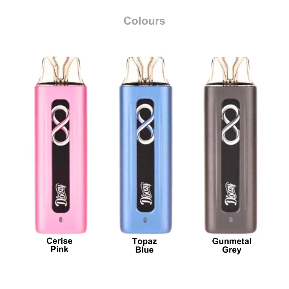 Doozy Infinity Pod Vape Kit Colours.