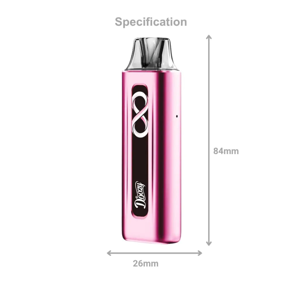 Doozy Infinity Pod Vape Kit Specifications.