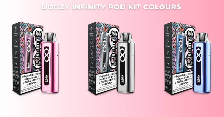 Doozy Infinity Pod Kit Colours.