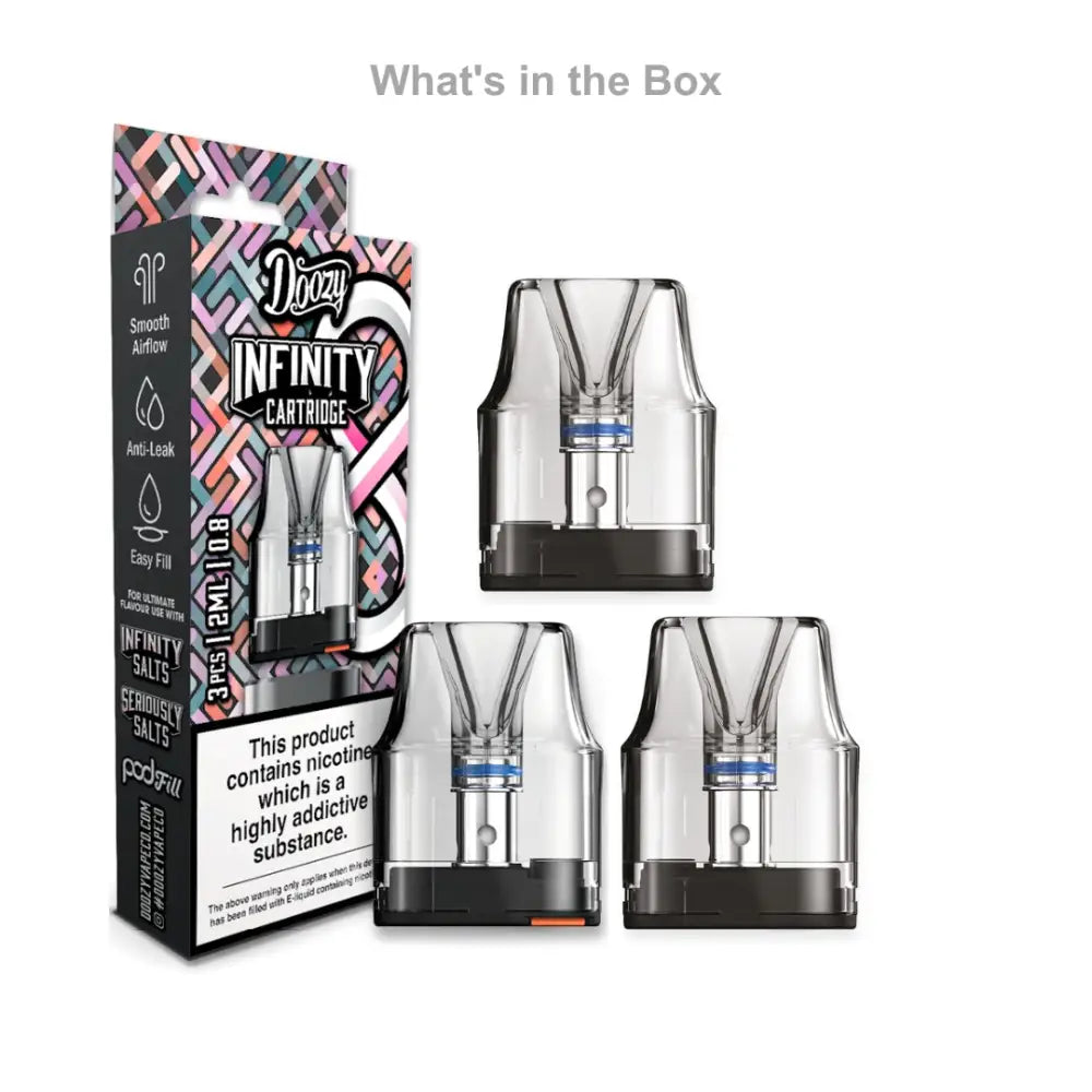 Doozy Infinity Refill Pods Whats In The Box.