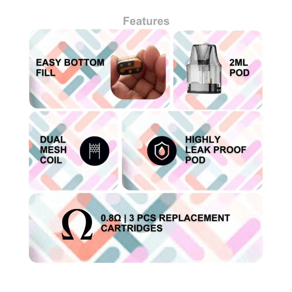 Doozy Infinity Refill Pods Features.