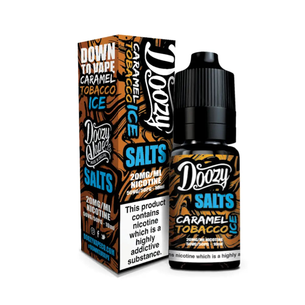 doozy salts caramel tobacco ice 10ml nic salt e-liquids