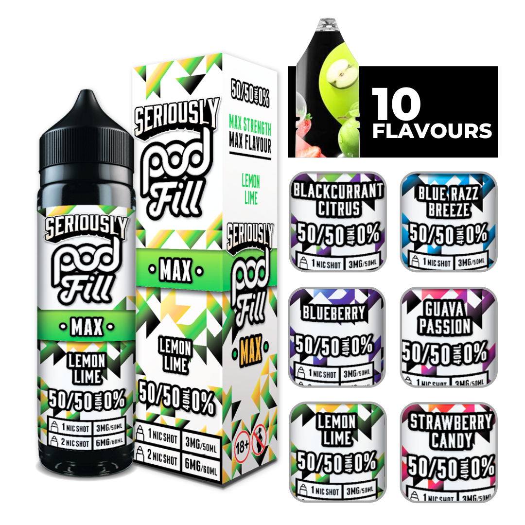 Lemon Lime Doozy Seriously Pod Fill Max 40ml E-Liquid.