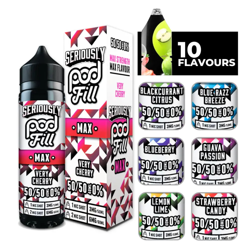 Doozy Pod Fill MAX Very Cherry 40ml E-Liquid.