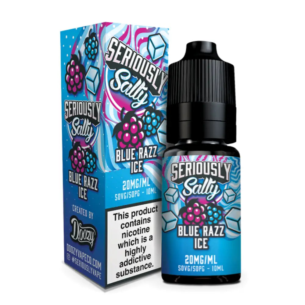 Doozy Seriously Salty Blue Razz Ice 10ml Nic Salt E-Liquids